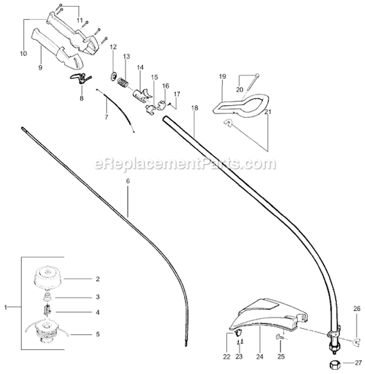 Page C Diagram and Parts List for XT400 Type 4 Weed Eater Trimmer